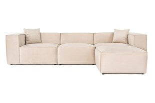 Kampinė sofa Lora (L1-O1-1R-POUFFE ) - Cream цена и информация | Угловые диваны | 220.lv