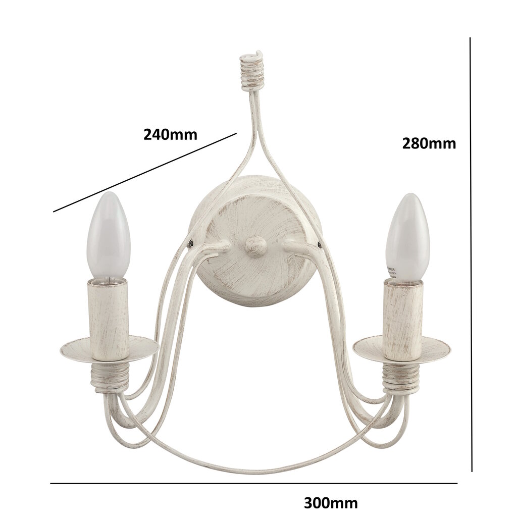 Sienas lampa G.LUX GL-007-2A white cena un informācija | Sienas lampas | 220.lv