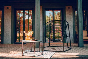 Mazais Nuuk krēsls, 110x124xh132cm, melns cena un informācija | Dārza krēsli | 220.lv