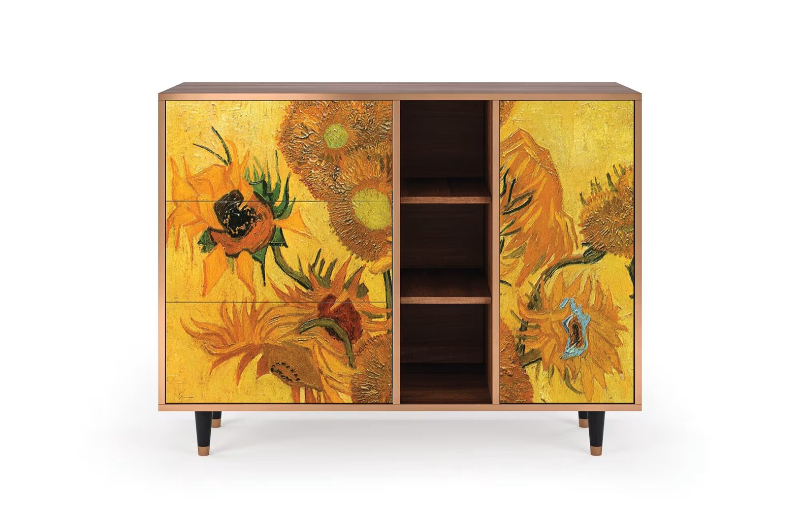 Kumode BS2 Sunflowers By Vincent Van Gogh L 125 cm, rieksts cena un informācija | Kumodes | 220.lv