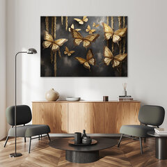 Gleznieciba uz audekla, Zelta tauriņi cena un informācija | Gleznas | 220.lv