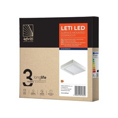 Светодиодный светильник накладной LETI 24Вт 3000Вт квадратный цена и информация | Потолочные светильники | 220.lv