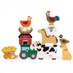 Набор балансирующих фигурок, сельскохозяйственные животные, Viga цена и информация | Игрушки для малышей | 220.lv