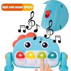 Dinozauru rotaļu paklājiņš ar skaņas efektiem, zils, WOOPIE BABY cena un informācija | Rotaļlietas zīdaiņiem | 220.lv