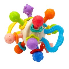 Krāsains bumbiņas formas grabulītis 2in1, WOOPIE BABY cena un informācija | Rotaļlietas zīdaiņiem | 220.lv