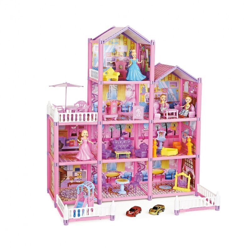Leļļu māja 194 el, rozā, WOOPIE цена и информация | Rotaļlietas meitenēm | 220.lv