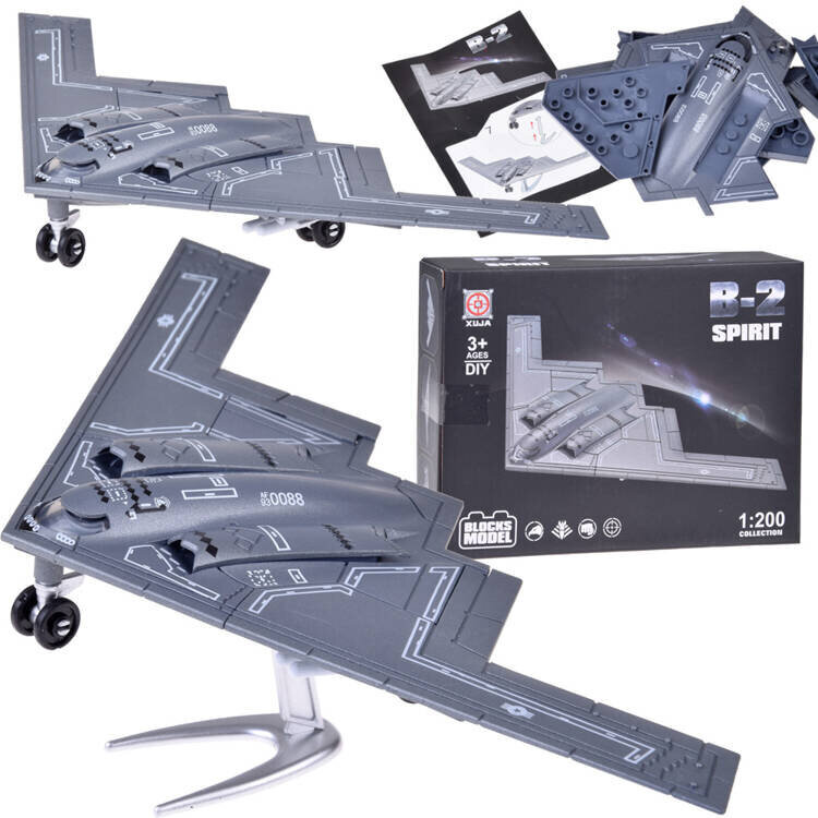 Toy B-2 Spirit Bomber Model Builder, pelēks cena un informācija | Konstruktori | 220.lv