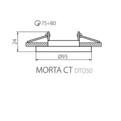 Kanlux iebūvētā lampa Morta CT-DTO50-B cena un informācija | Iebūvējamās lampas, LED paneļi | 220.lv