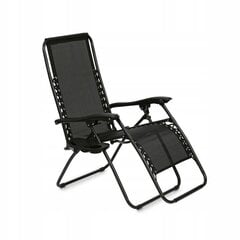 Saliekams āra krēsls, melns cena un informācija | Sauļošanās krēsli | 220.lv