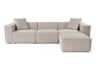 Kampinė sofa Lora (L1-O1-1R-POUFFE ) - Mocha цена и информация | Угловые диваны | 220.lv