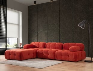 Kampinė sofa Doblo 3 Seater with Pouffe ( L1-O1-1R-Pouffe) - Red цена и информация | Угловые диваны | 220.lv