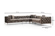 Stūra dīvāns Asir Como Right, pelēks cena un informācija | Stūra dīvāni | 220.lv
