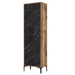 Batų spintelė Berlin A - Walnut, Black Marble цена и информация | Полки для обуви, банкетки | 220.lv