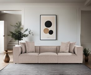 Dīvāns Asir Sora 3, smilškrāsā cena un informācija | Dīvāni | 220.lv