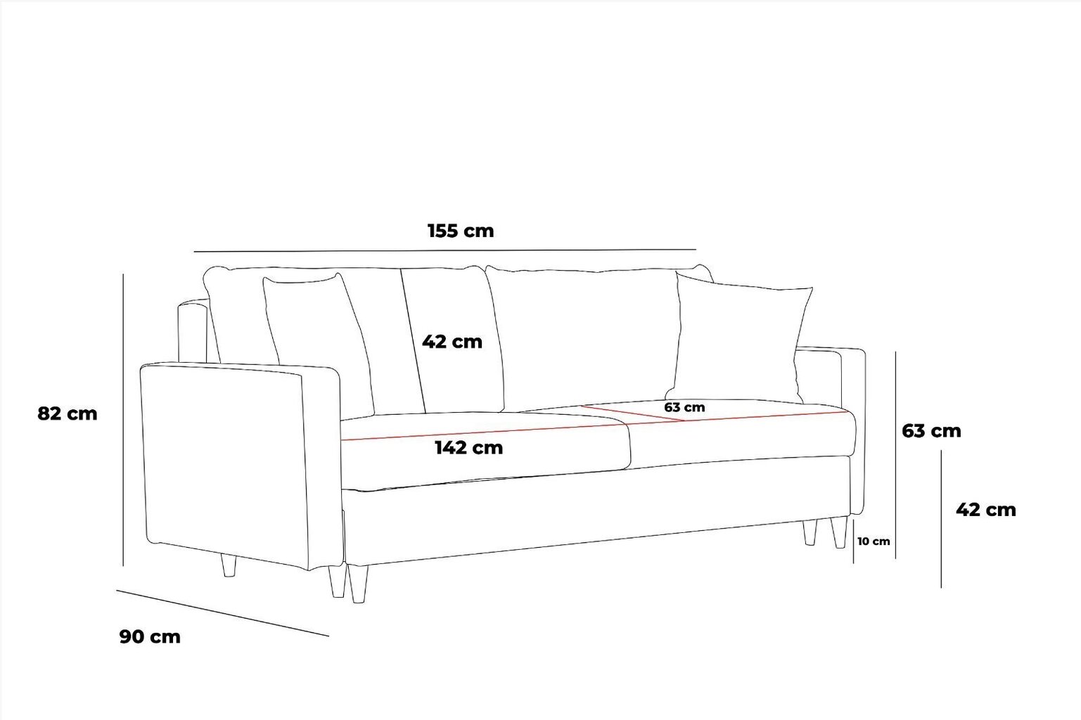 Divvietīgs dīvāns Atelier Del Sofa Eva, smilškrāsā cena un informācija | Dīvāni | 220.lv