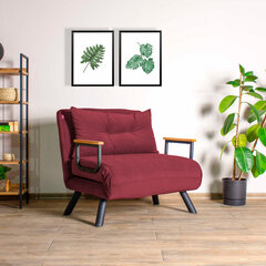 1 sėdynės sofa-lova Sando Single - Maroon цена и информация | Кресла для отдыха | 220.lv