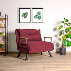 1 sėdynės sofa-lova Sando Single - Maroon цена и информация | Кресла в гостиную | 220.lv