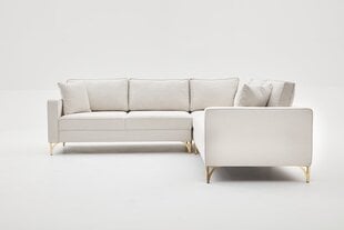 Stūra dīvāns Asir Berlin, smilškrāsa/zelta krāsa cena un informācija | Stūra dīvāni | 220.lv