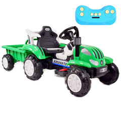 Vienvietīgs bērna akumulatoru traktors Super Toys 698, zaļš cena un informācija | Bērnu elektroauto | 220.lv