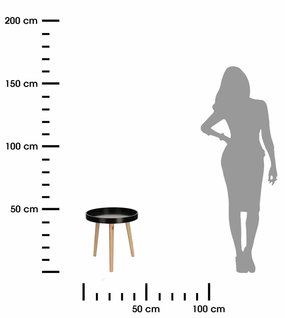 Apaļš koka kafijas galdiņš, 40 cm cena un informācija | Žurnālgaldiņi | 220.lv