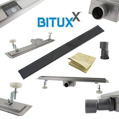 Bituxx lineāra dušas notekcaurule, 90cm ar sifonu cena un informācija | Dušas trapi | 220.lv