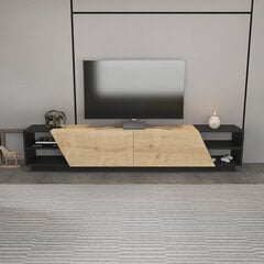 TV stalas Rhodes - Anthracite, Oak цена и информация | Тумбы под телевизор | 220.lv