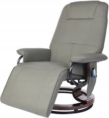 Atzveltnes krēsls ar relaksācijas un masāžas funkciju Funfit Home&Office, pelēks, 110 kg цена и информация | Кресла в гостиную | 220.lv