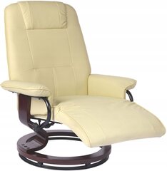 Atzveltnes krēsls ar relaksācijas un masāžas funkciju Funfit Home&Office, bēšs, 110 kg цена и информация | Кресла в гостиную | 220.lv