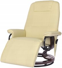 Atzveltnes krēsls ar relaksācijas un masāžas funkciju Funfit Home&Office, bēšs, 110 kg цена и информация | Кресла в гостиную | 220.lv