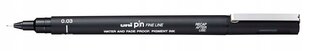 Маркер Uni-Ball Mitsubishi Pencil PIN 003-200(S), 12 шт. черный цвет цена и информация | Канцелярия | 220.lv