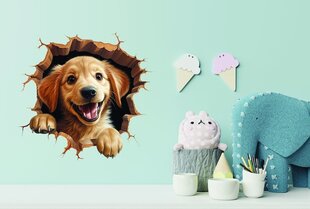 Sienas uzlīme "3D suns" cena un informācija | Dekoratīvās uzlīmes | 220.lv