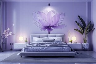 Sienas uzlīme "Purple Lotus" cena un informācija | Dekoratīvās uzlīmes | 220.lv