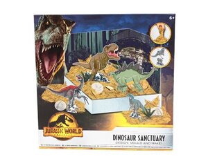 Kinētisko smilšu komplekts Jurassic World Dominion Dinosaur Sanctuary 93-0056 cena un informācija | Attīstošās rotaļlietas | 220.lv