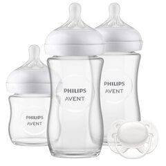 Stikla pudeļu komplekts Philips Avent Natural Response SCD878/11, 0+ mēneši cena un informācija | Bērnu pudelītes un to aksesuāri | 220.lv