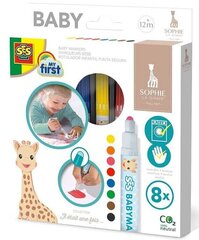Marķieri mazuļiem SES My first Markers Giraffe Sophie 14491 cena un informācija | Attīstošās rotaļlietas | 220.lv