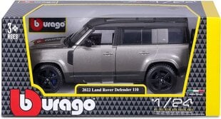 Automašīna Bburago Land Rover Defender 2022 21101SL, 1:24 cena un informācija | Rotaļlietas zēniem | 220.lv