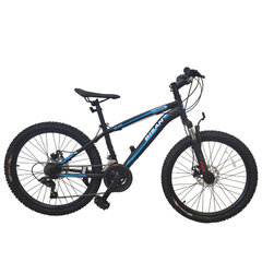 Подростковый велосипед Bisan 24 MTS4600 MD (PR10010447) черный/синий цена и информация | Велосипеды | 220.lv