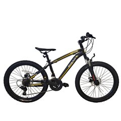 Подростковый велосипед Bisan 24 MTS4600 MD (PR10010447) черный/желтый цена и информация | Велосипеды | 220.lv