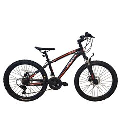 Подростковый велосипед Bisan 24 MTS4600 MD (PR10010447) черный/оранжевый цена и информация | Велосипеды | 220.lv
