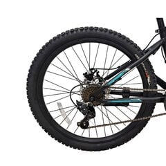 Подростковый велосипед Bisan 24 MTS4600 MD (PR10010447) черный/зеленый цена и информация | Велосипеды | 220.lv