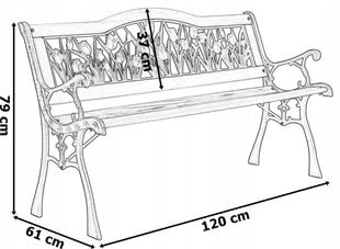 Čuguna dārza sols цена и информация | Комплекты уличной мебели | 220.lv