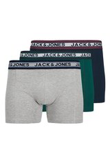 Jack&Jones bokseršorti vīriešiem, dažādas krāsas, 3 gab. cena un informācija | Vīriešu apakšbikses | 220.lv