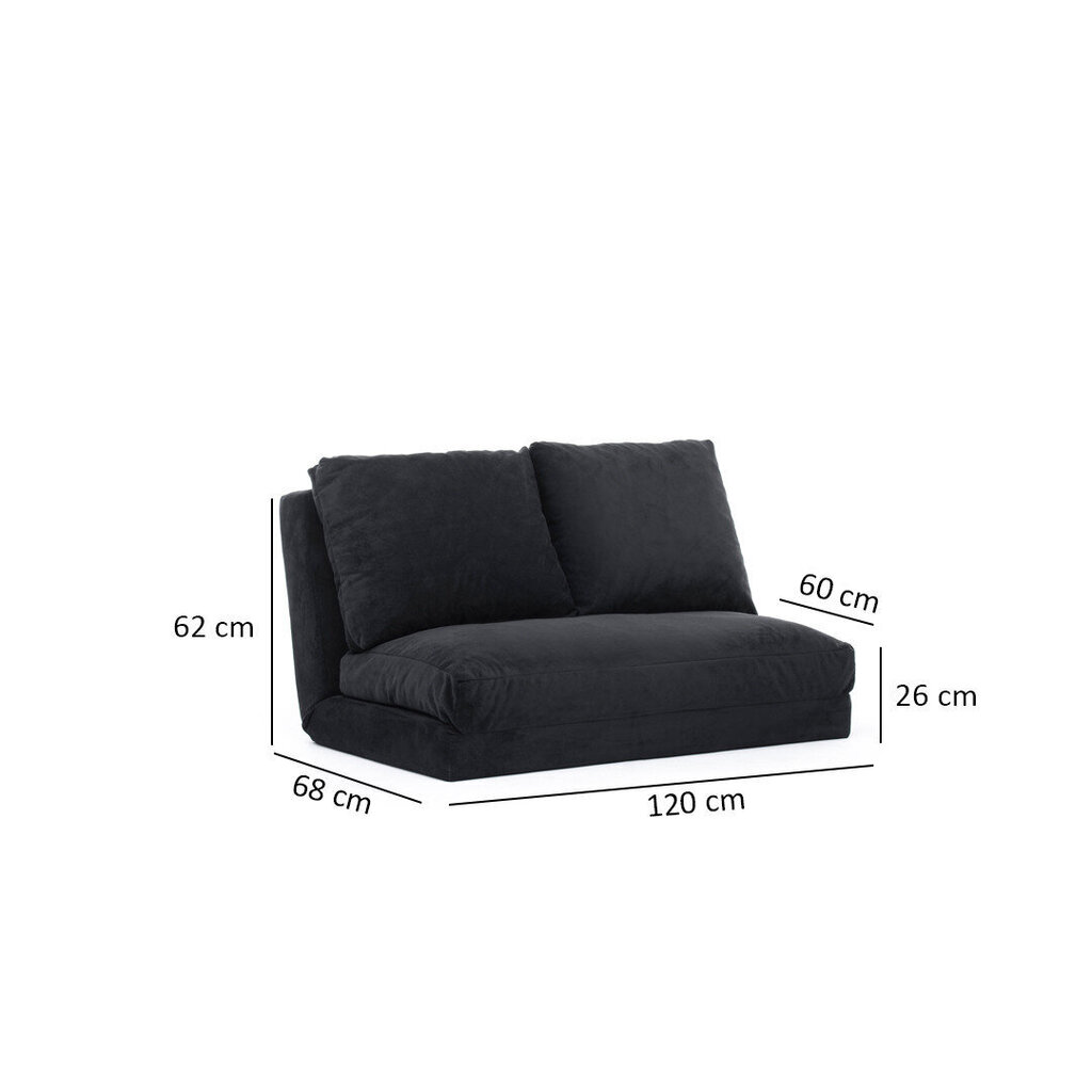 Dīvāngulta Atelier Del Sofa Taida, melna cena un informācija | Dīvāni | 220.lv