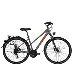 Туристический велосипед Bisan 28 TRX8300 City Lady (PR10010432) серый/оранжевый (18) цена и информация | Велосипеды | 220.lv