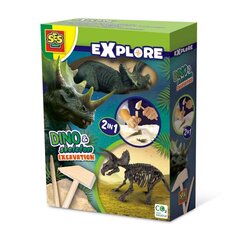 Bērnu arheoloģijas komplekts SES Creative Triceratops 25093 50935 cena un informācija | Rotaļlietas zēniem | 220.lv