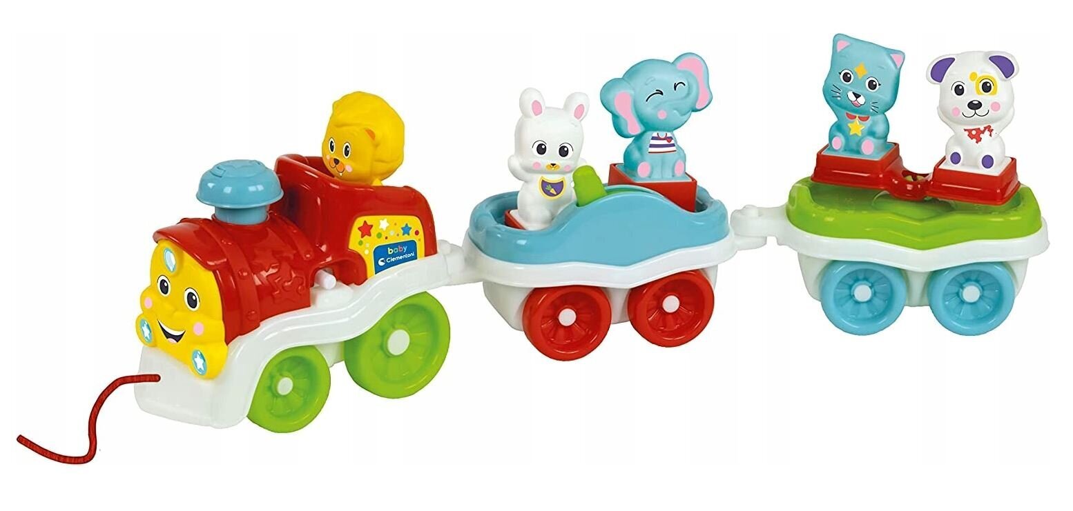 Interaktīvais vilciens ar dzīvniekiem Clementoni Baby 50802 цена и информация | Rotaļlietas zīdaiņiem | 220.lv