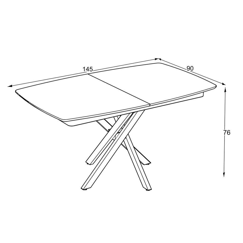 Izvelkamais pusdienu galds Podrez, 145cm cena un informācija | Virtuves galdi, ēdamgaldi | 220.lv