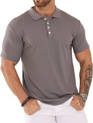 Мужская рубашка-поло Plilima, серая цена и информация | Мужские футболки | 220.lv
