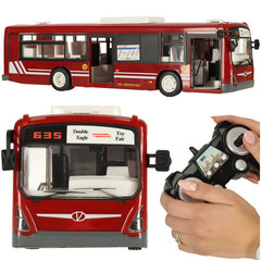 Tālvadības autobuss ar atveramām durvīm, 32 cm. x 8 cm. x 8,5 cm, sarkans cena un informācija | Rotaļlietas zēniem | 220.lv