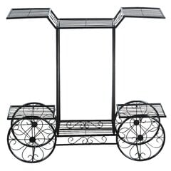 Подставка для цветов Costway, черная, 80,5 х 25 х 75см цена и информация | Подставки для цветов, держатели для вазонов | 220.lv